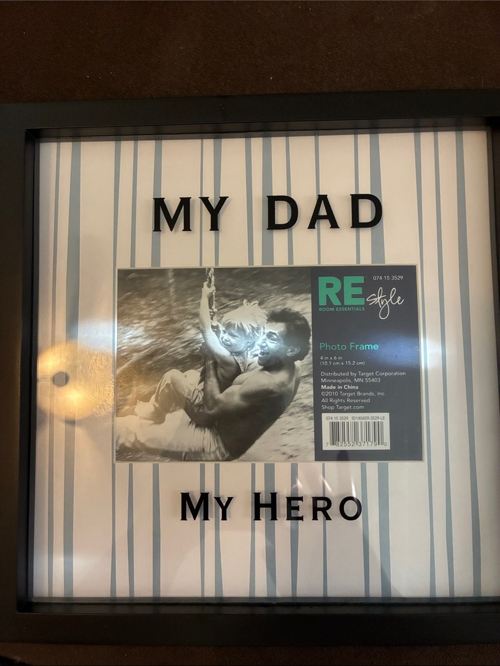 'My Dad My Hero' Black Photo Frame